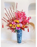 新年快乐 HAPPY CHINESE NEW YEAR (Faux / Artificial Flowers) 